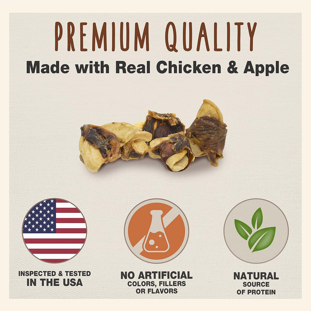 Gourmet Chicken & Apple Wrapped Biscuits Dog Treats, 28 Oz | Made with Real Chicken & Apple, Dog Treats Wraps, Crunchy Healthy Dog Treats, Great for Training, for Small & Large Breeds