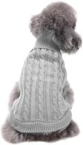 Knitted Small Dog Sweater, Turtleneck Pullover Warm Winter Puppy Clothes | Lightweight & Warm Knitted Winter Sweatshirt, Cold Weather Coat for Dog Girl & Boy, Cute Puppy Costume, Machine Washable