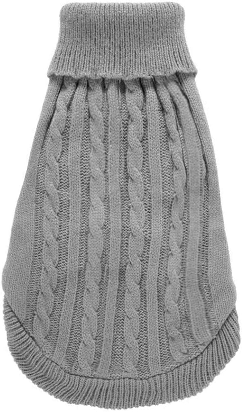 Knitted Small Dog Sweater, Turtleneck Pullover Warm Winter Puppy Clothes | Lightweight & Warm Knitted Winter Sweatshirt, Cold Weather Coat for Dog Girl & Boy, Cute Puppy Costume, Machine Washable